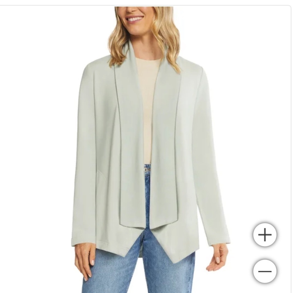 New Max & Mia Women's Lightweight Drape Cardigan green‎